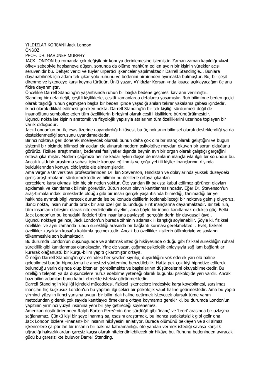 Yıldızlar Korsanı PDF – Jack London