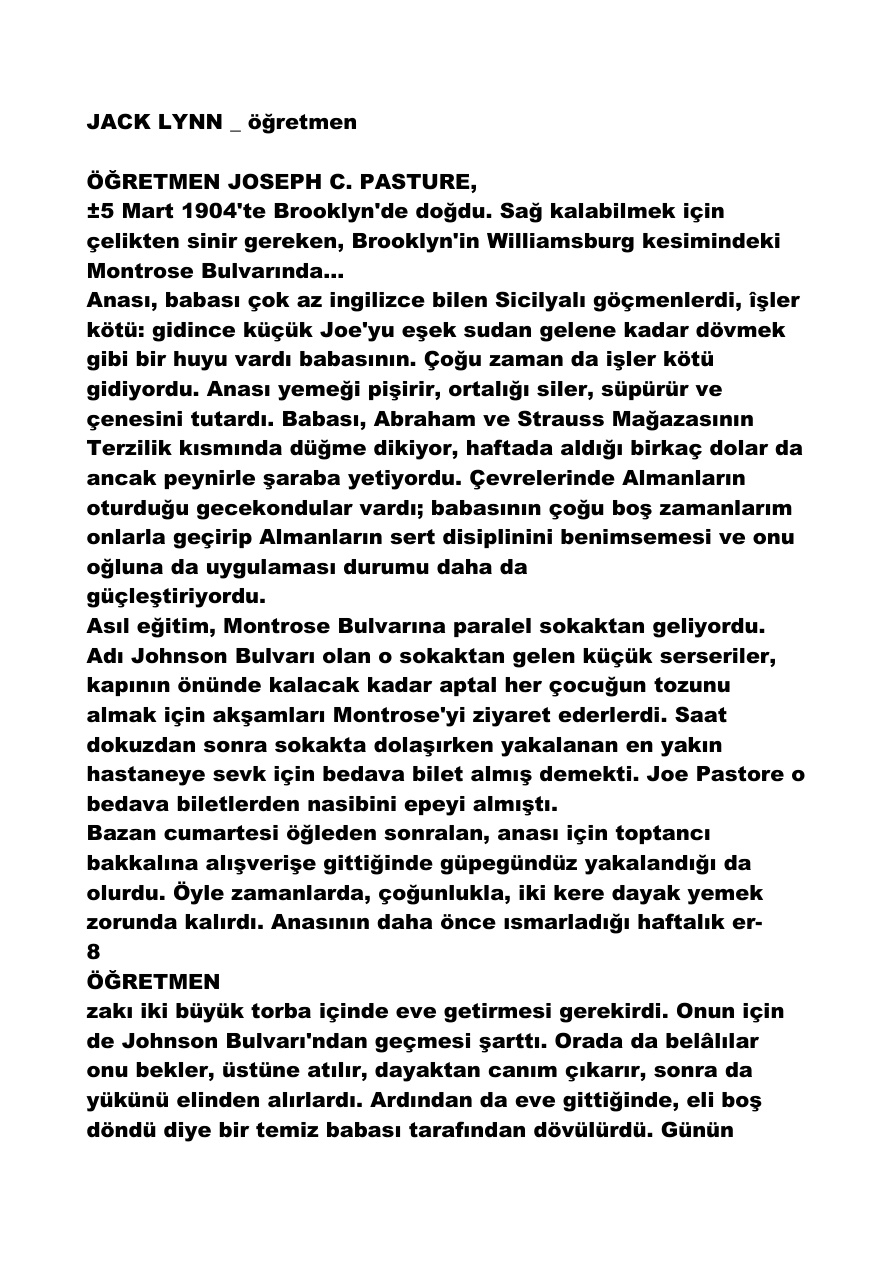 Öğretmen PDF – Jack Lynn