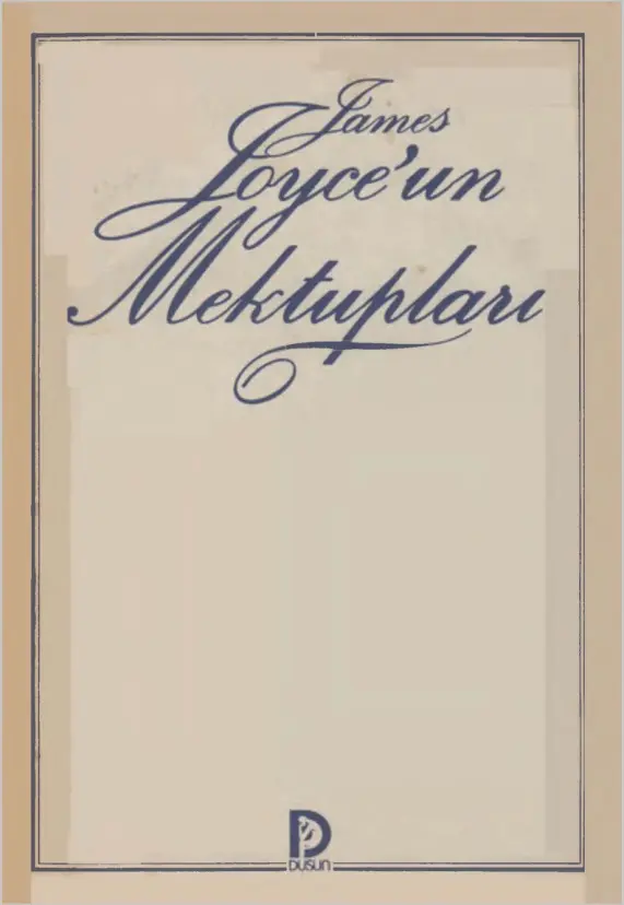 James Joyce'un Mektupları Düşün Yayınları Kitap Kapağı
