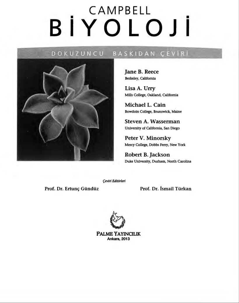 Campbell Biyoloji PDF – Jane B. Reece (ve diğerleri)