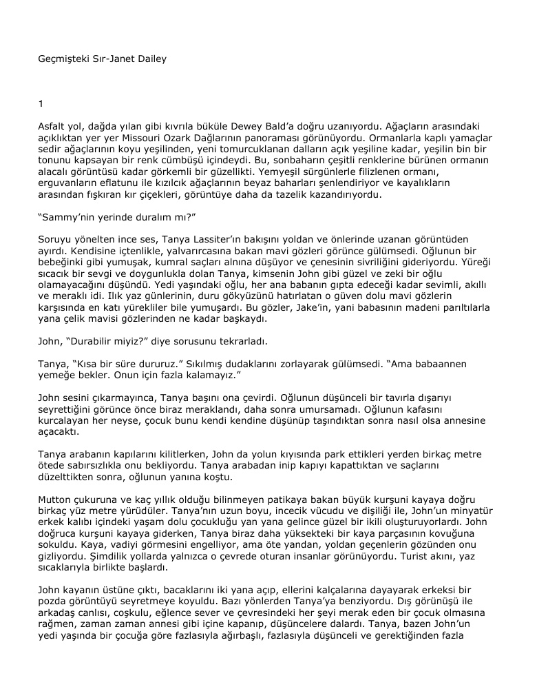 Geçmişteki Sır PDF – Janet Dailey