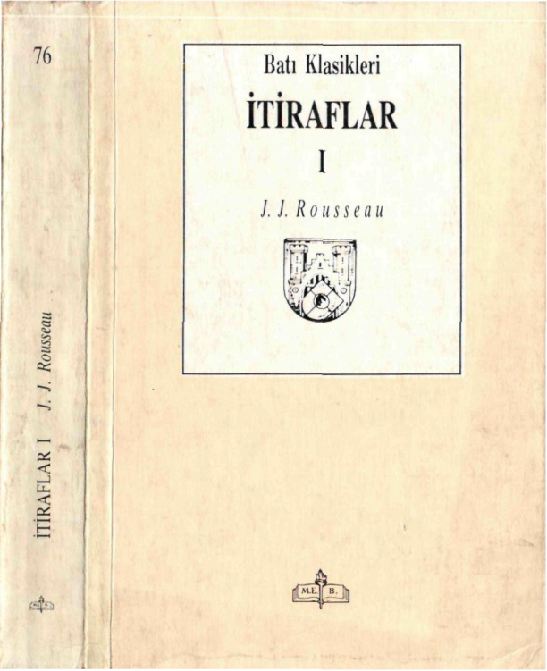 İtiraflar 1 PDF – Jean-Jacques Rousseau