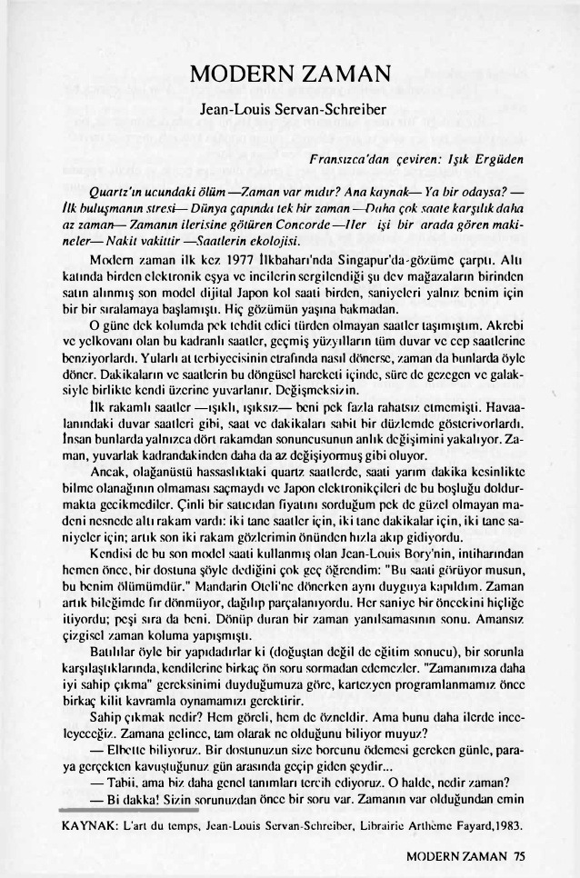 Modern Zaman PDF – Jean-Louis Servan-Schreiber