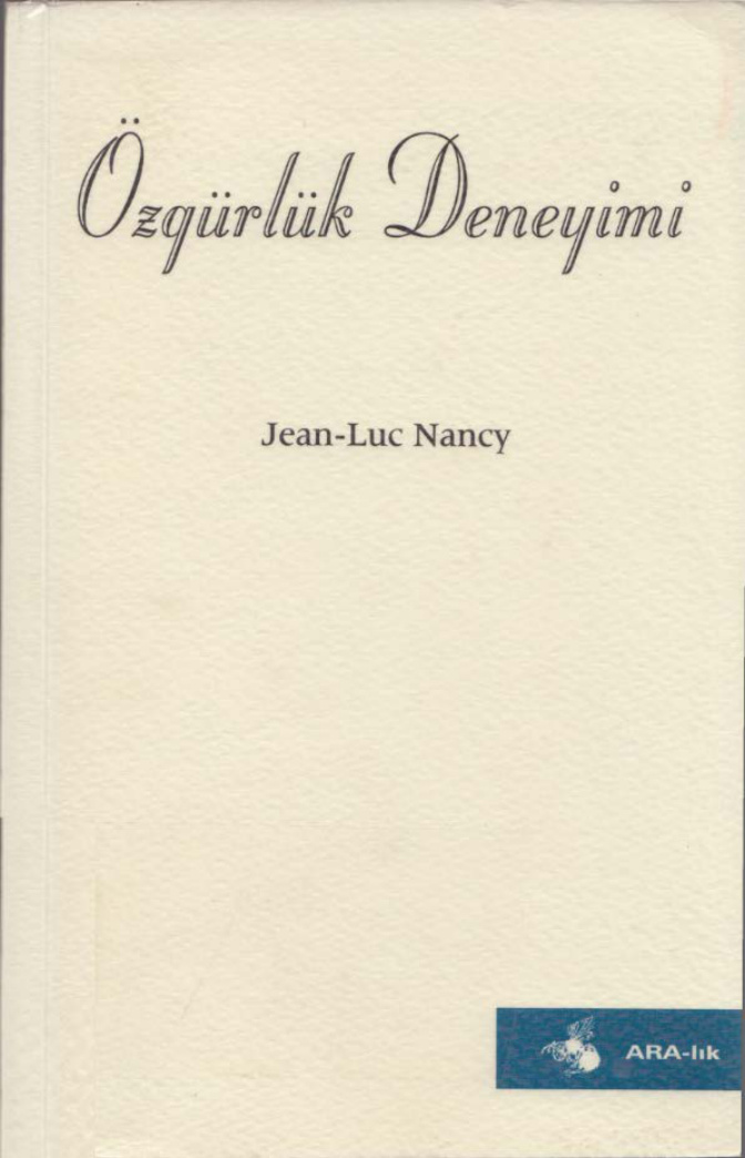 Özgürlük Deneyimi PDF – Jean-Luc Nancy
