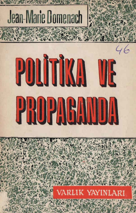 Politika ve Propaganda PDF – Jean-Marie Domenach