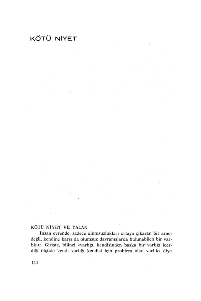 Kötü Niyet PDF – Jean-Paul Sartre