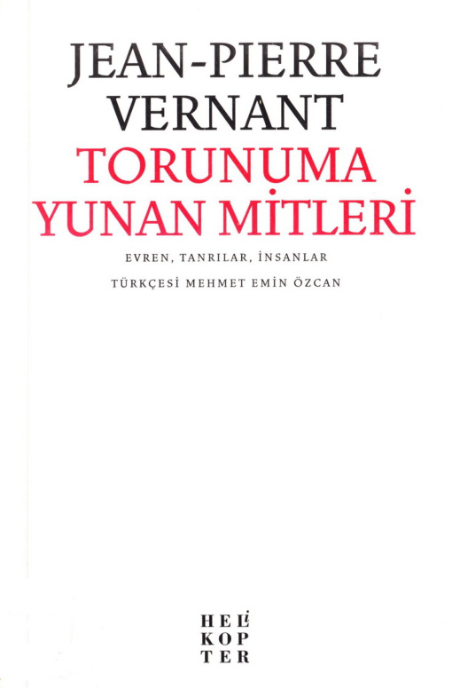 Torunuma Yunan Mitleri PDF – Jean-Pierre Vernant
