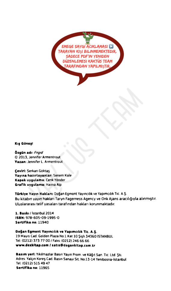 Kış Güneşi (Frigid #1) PDF – Jennifer L. Armentrout