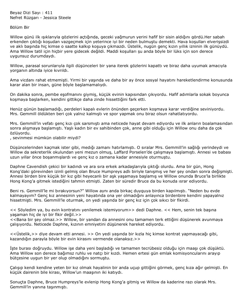 Nefret Rüzgarı PDF – Jessica Steele