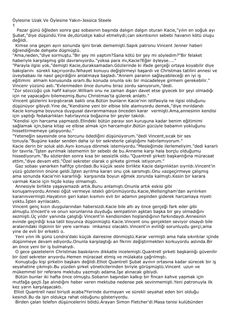 Öylesine Uzak PDF – Jessica Steele