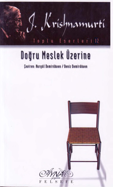 Doğru Meslek Üzerine PDF – Jiddu Krishnamurti