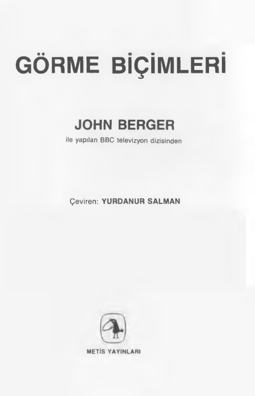 Görme Biçimleri PDF – John Berger