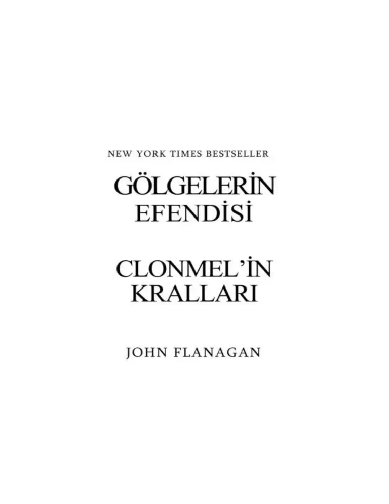 John Flanagan Gölgelerin Efendisi 8 Clonmel'i Kitap Kapağı