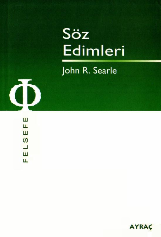 Söz Edimleri PDF – John R. Searle