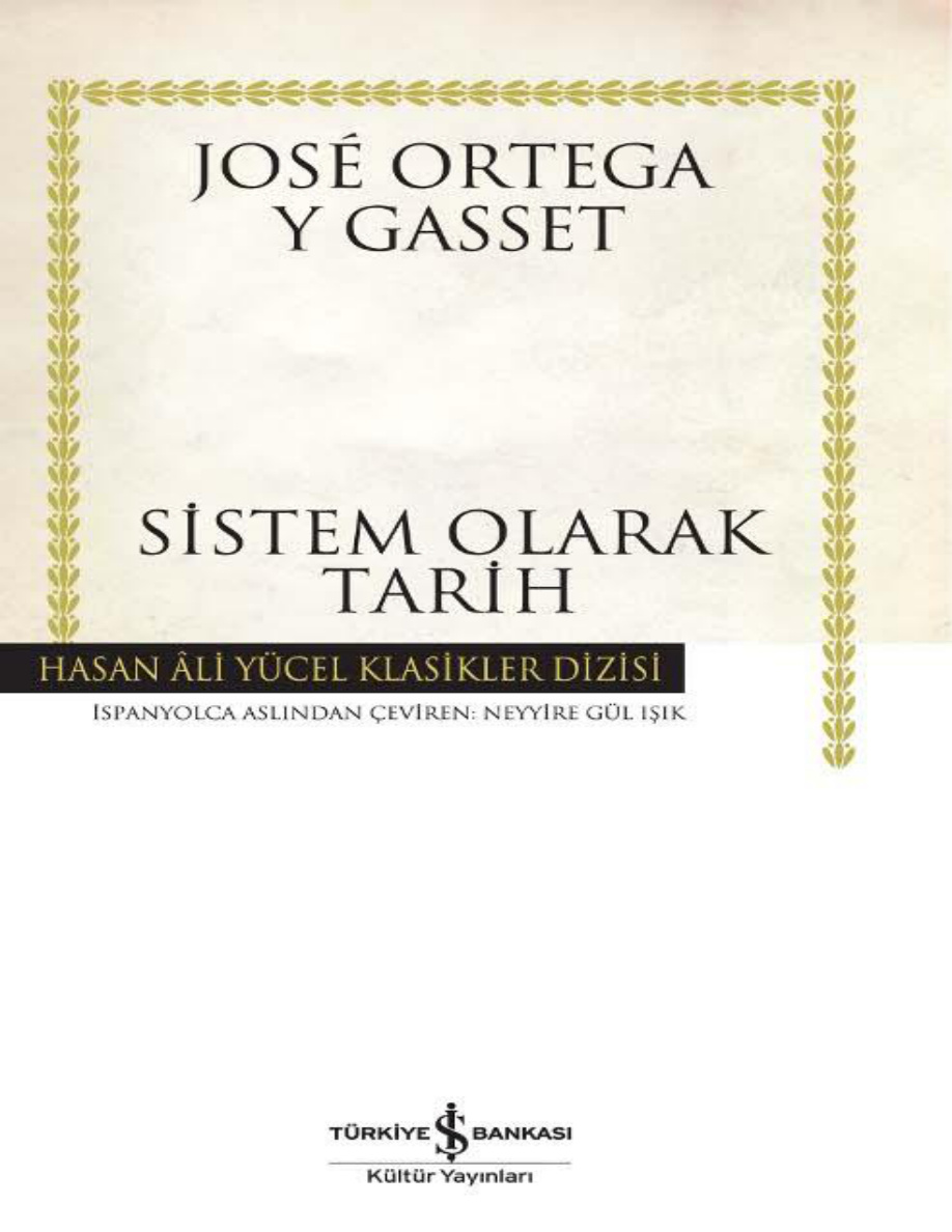 Sistem Olarak Tarih PDF – Jose Ortega y Gasset