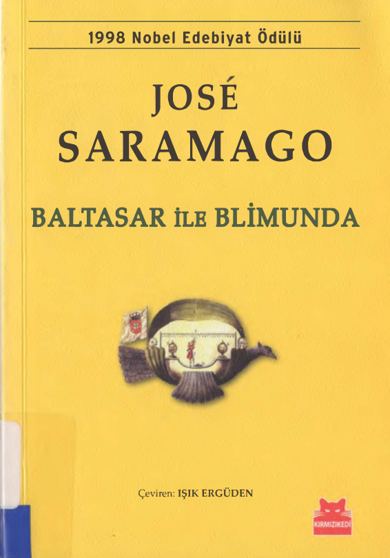 José Saramago Baltasar ile Blimunda Kırmızı Kedi Yayınları Kitap Kapağı
