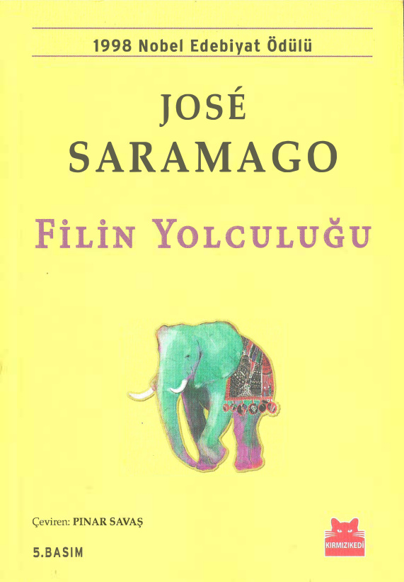 Jose Saramago Filin Yolculuğu Kırmızı Kedi Yayınları Kitap Kapağı