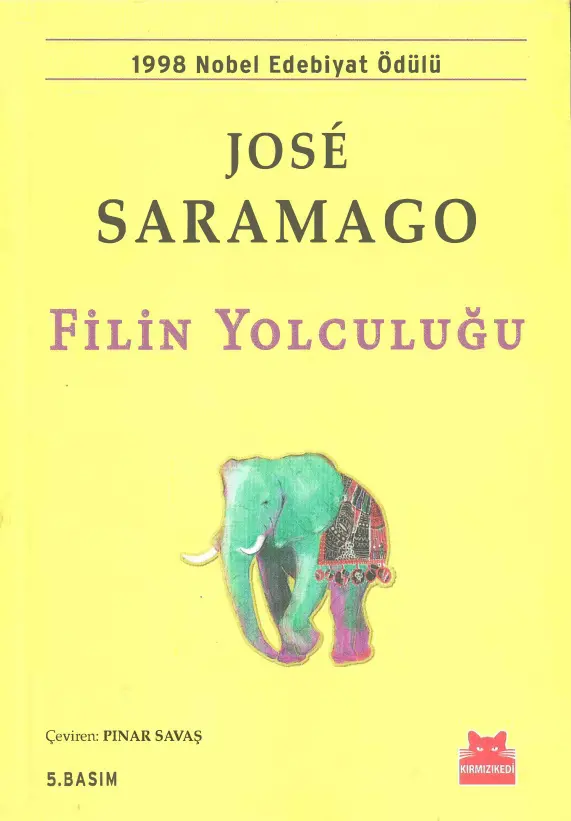 Jose Saramago Filin Yolculuğu Kırmızı Kedi Yayınları Kitap Kapağı