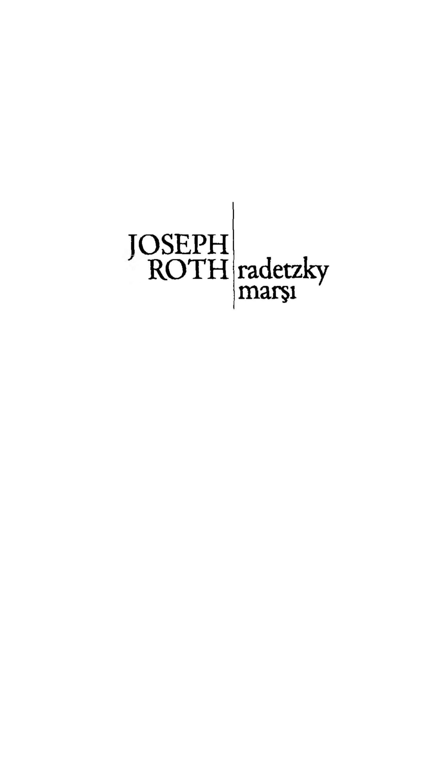 Joseph Roth Radetzky Marşı Aylak Adam Yayınları Kitap Kapağı