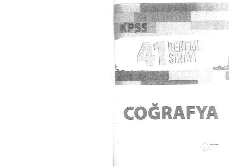 KPSS Coğrafya 41 Deneme Kitap Kapağı