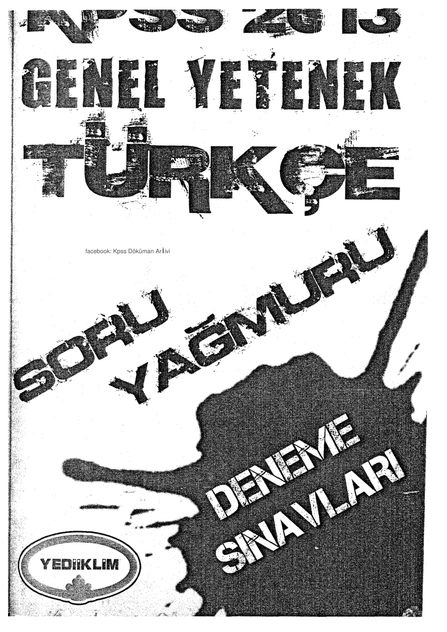 KPSS Türkçe Denemesi (Yediiklim) PDF – Komisyon