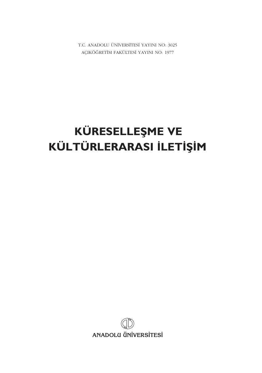 Küreselleşme ve Kültürler Arası İletişim PDF – Kolektif / Araştırma
