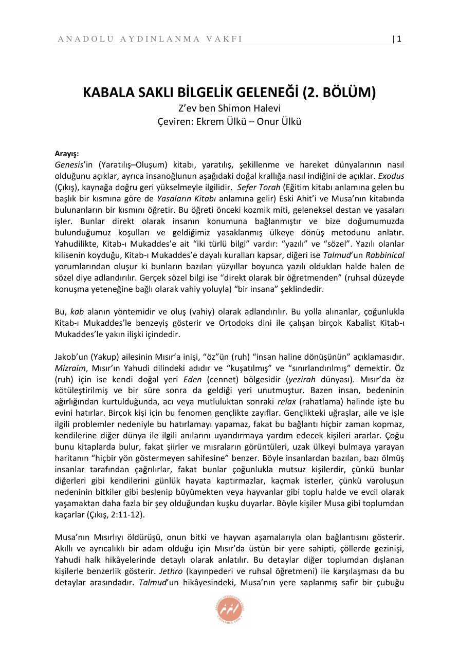 Kabala: Saklı Bilgelik Geleneği 2 PDF – Kolektif / Araştırma