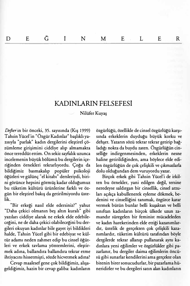 Kadınların Felsefesi PDF – Kolektif / Araştırma