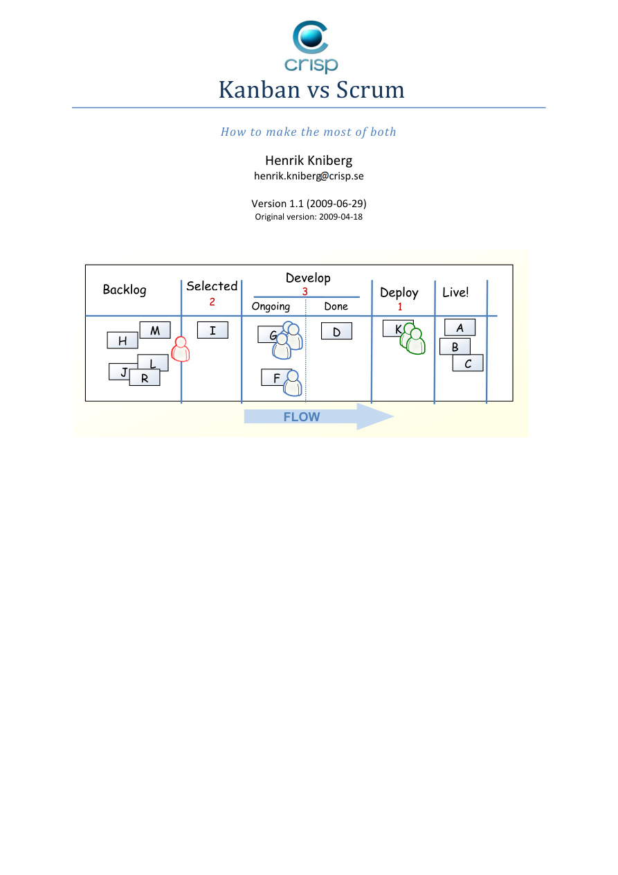 Kanban vs. Scrum PDF – Henrik Kniberg