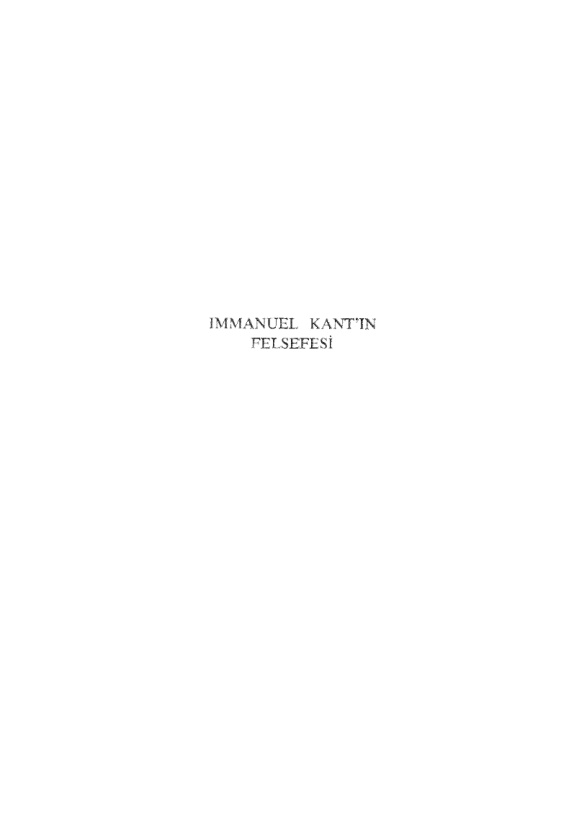 Kant’ın Felsefesi PDF – Heinz Heimsoeth