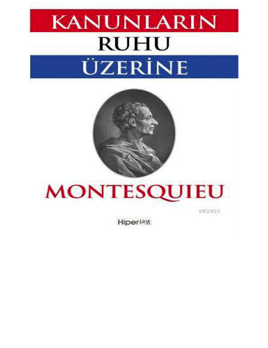 Kanunların Ruhu Üzerine PDF – Montesquieu