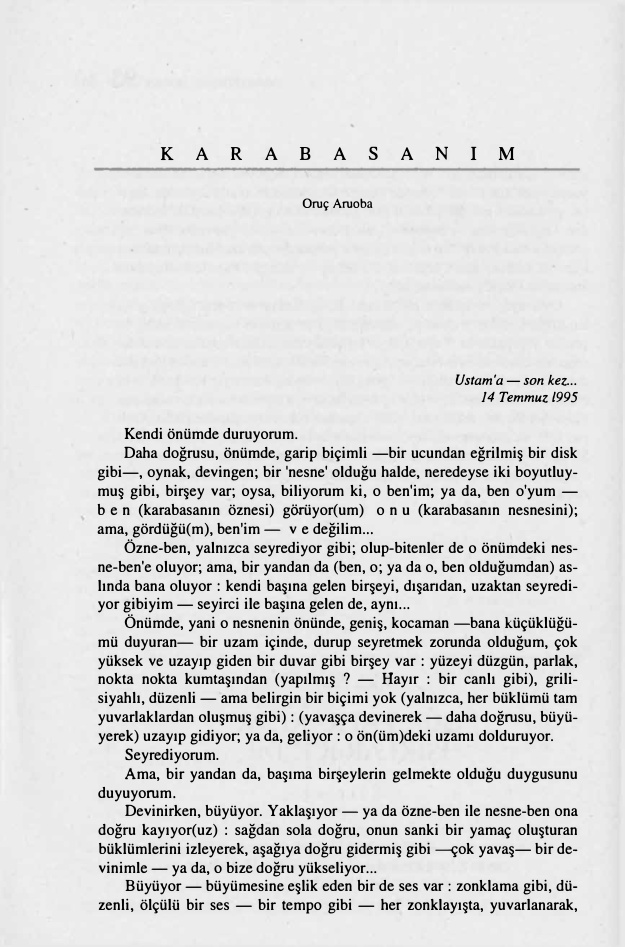 Karabasanım PDF – Oruç Aruoba