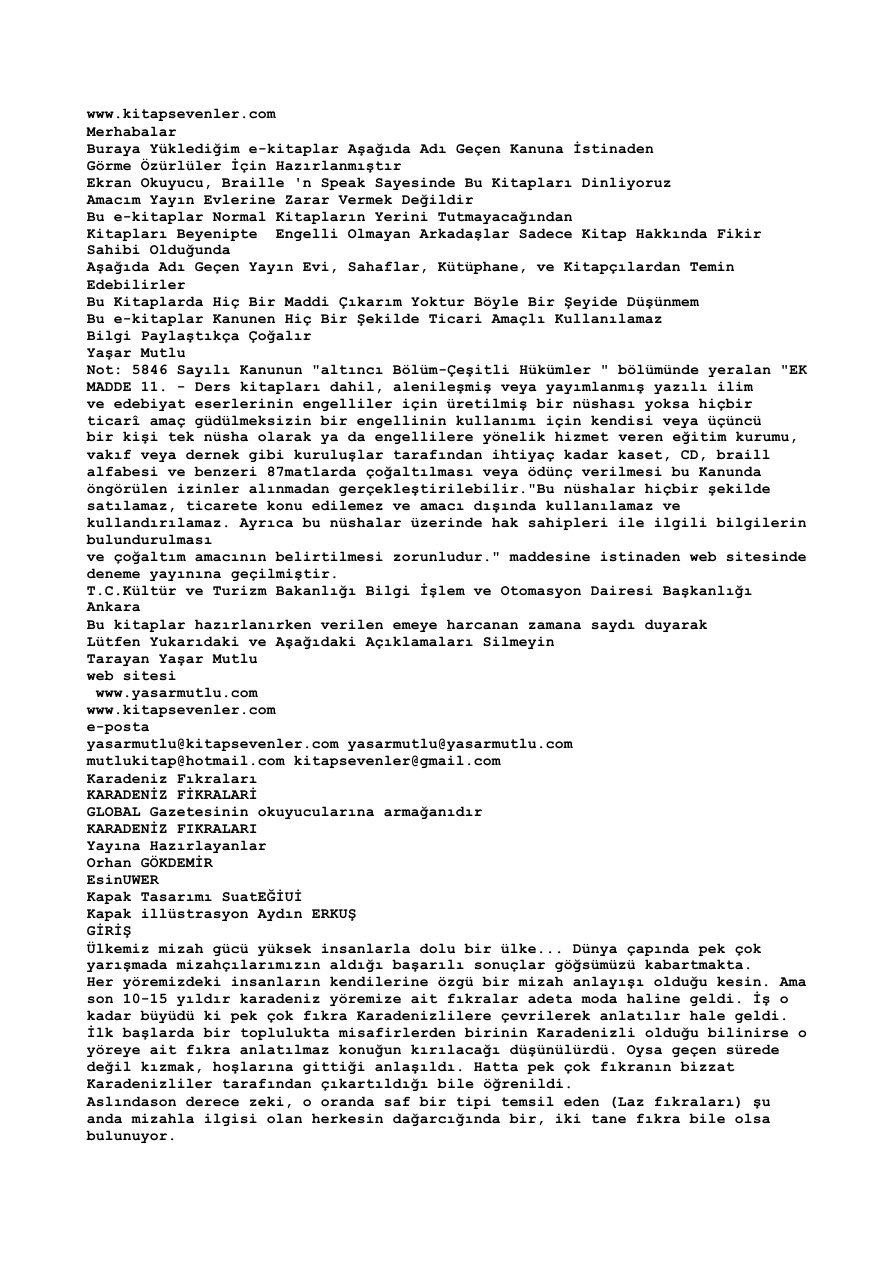 Karadeniz Fıkraları PDF – Kolektif / Derleme