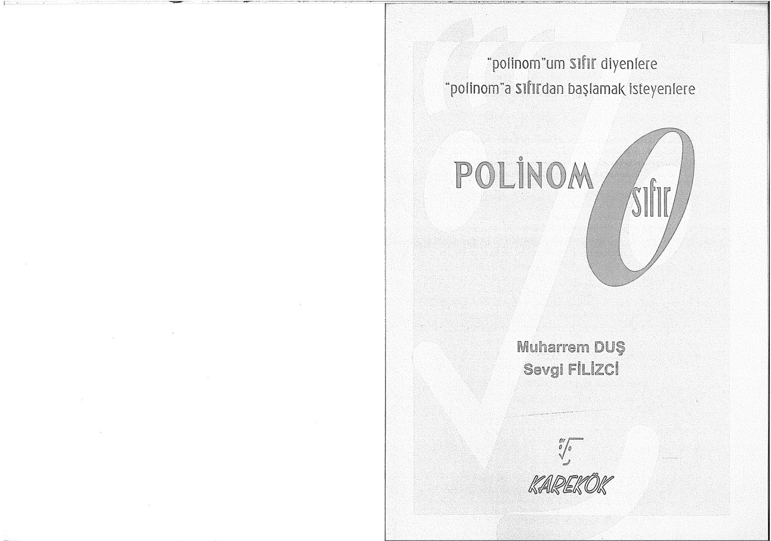 Karekök Yayınları LYS Polinom 0 Soru Bankası PDF – Karekök Yayınları Komisyon