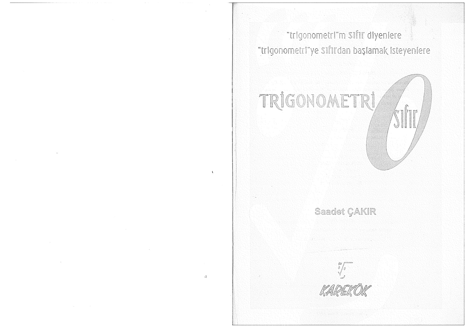 Karekök Yayınları LYS Trigonometri 0 Soru Bankası PDF – Karekök Yayınları Komisyon
