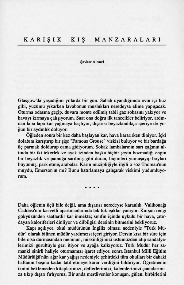 Karışık Kış Manzaraları PDF – Şavkar Altınel