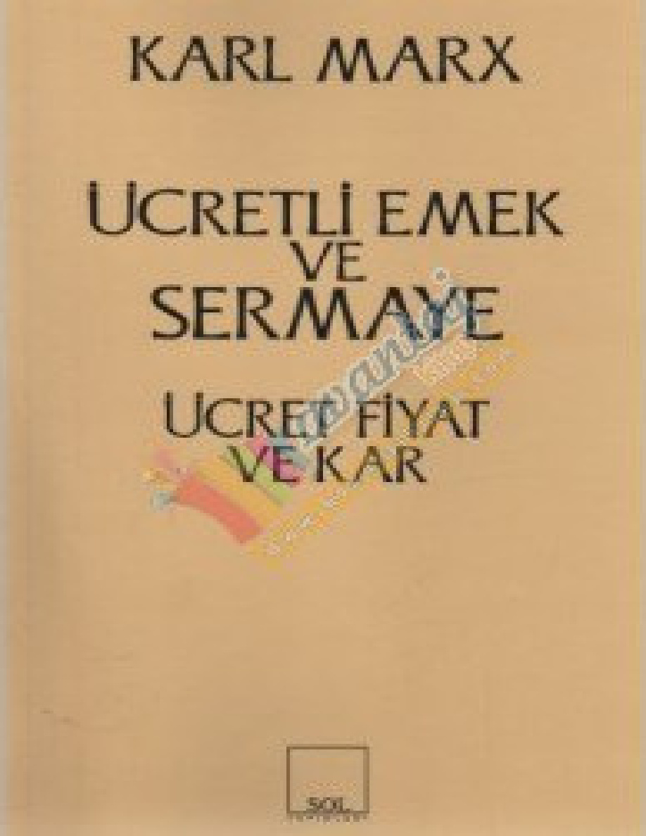 Ücret, Fiyat ve Kâr PDF – Karl Marx
