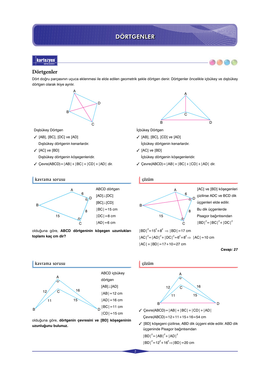 Kartezyen Eğitim Yayınları Dörtgenler ve Deltoid PDF – Kartezyen Eğitim Komisyon