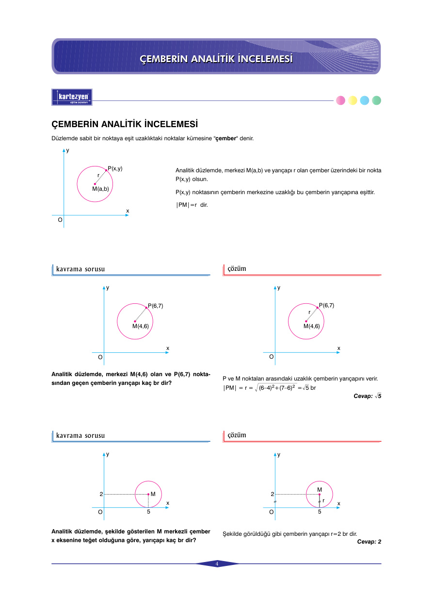 Kartezyen Eğitim Yayınları Çember Analitiği PDF – Kartezyen Eğitim Komisyon