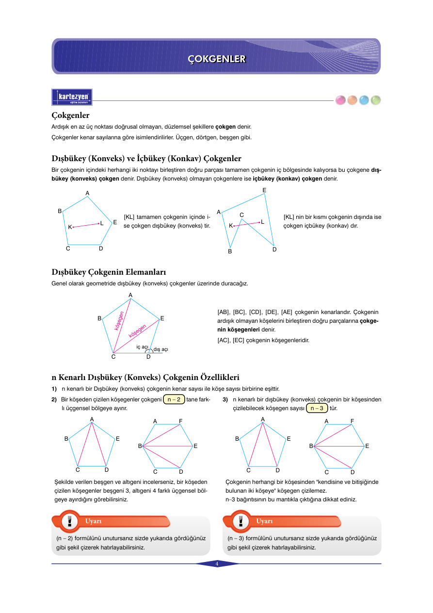 Kartezyen Eğitim Yayınları Çokgenler PDF – Kartezyen Eğitim Komisyon