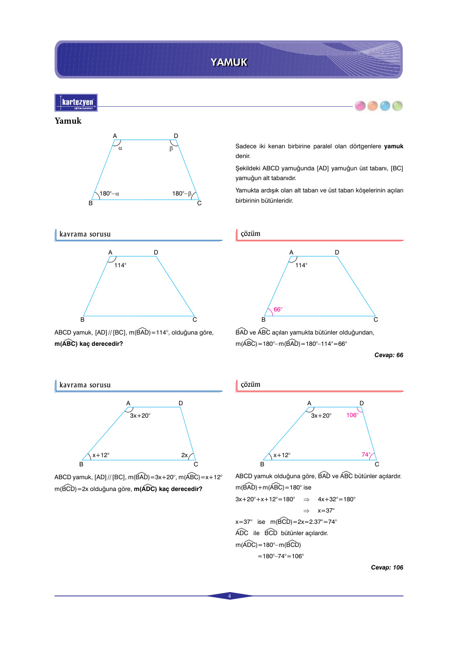 Kartezyen Eğitim Yayınları Yamuk PDF – Kartezyen Eğitim Komisyon