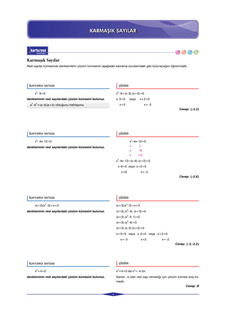 KartezyenEitimYaynlar MatematikkarmakSaylar Kitap Kapağı