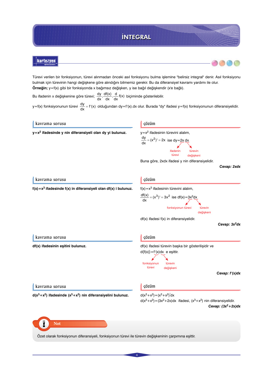 Kartezyen Eğitim Yayınları İntegral PDF – Kartezyen Eğitim Komisyon
