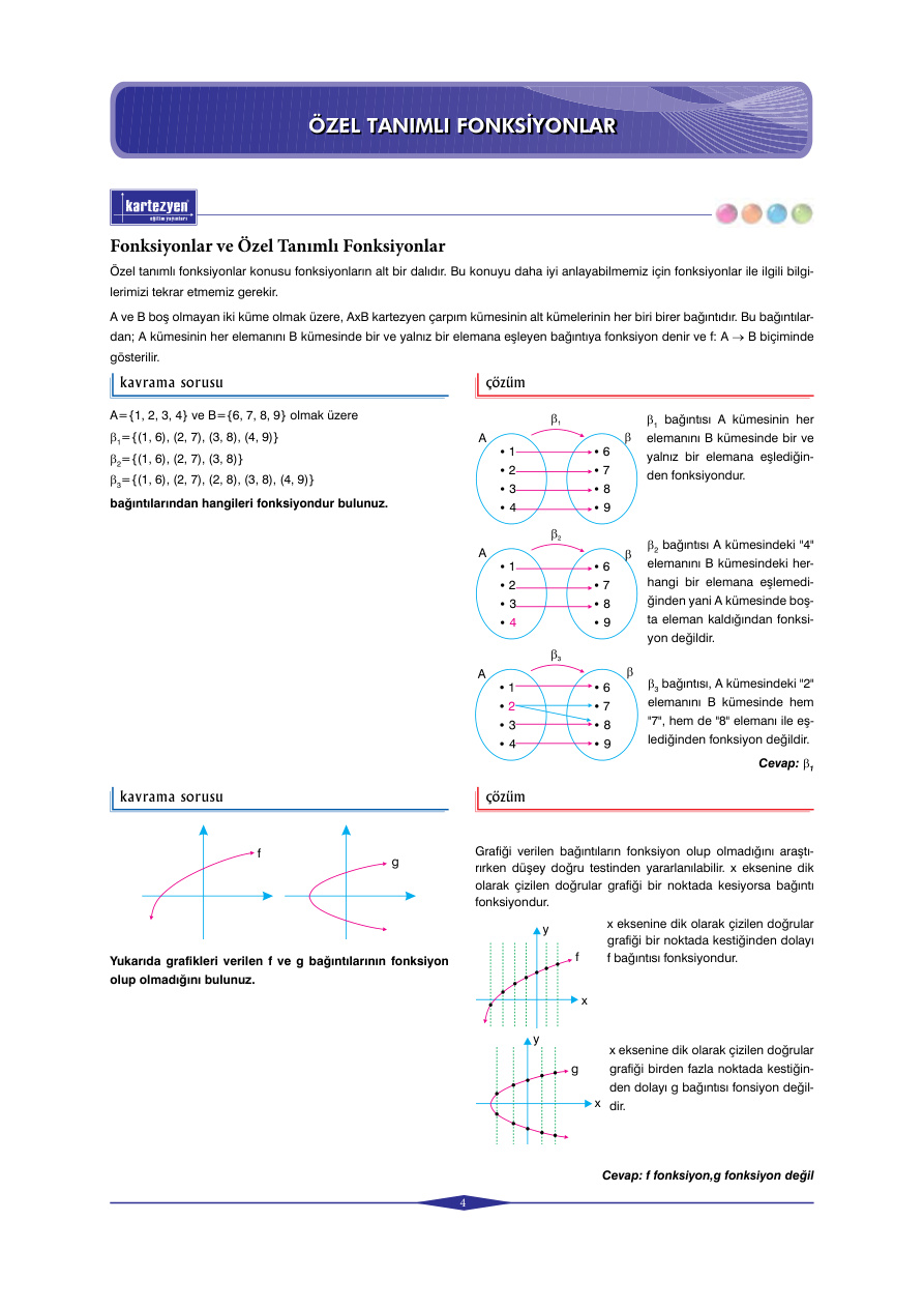 Kartezyen Eğitim Yayınları Özel Tanımlı Fonksiyonlar PDF – Kartezyen Eğitim Komisyon