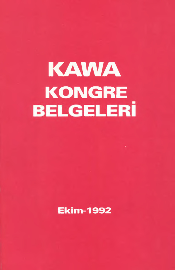 Kawa Kongre Belgeleri PDF – Kolektif