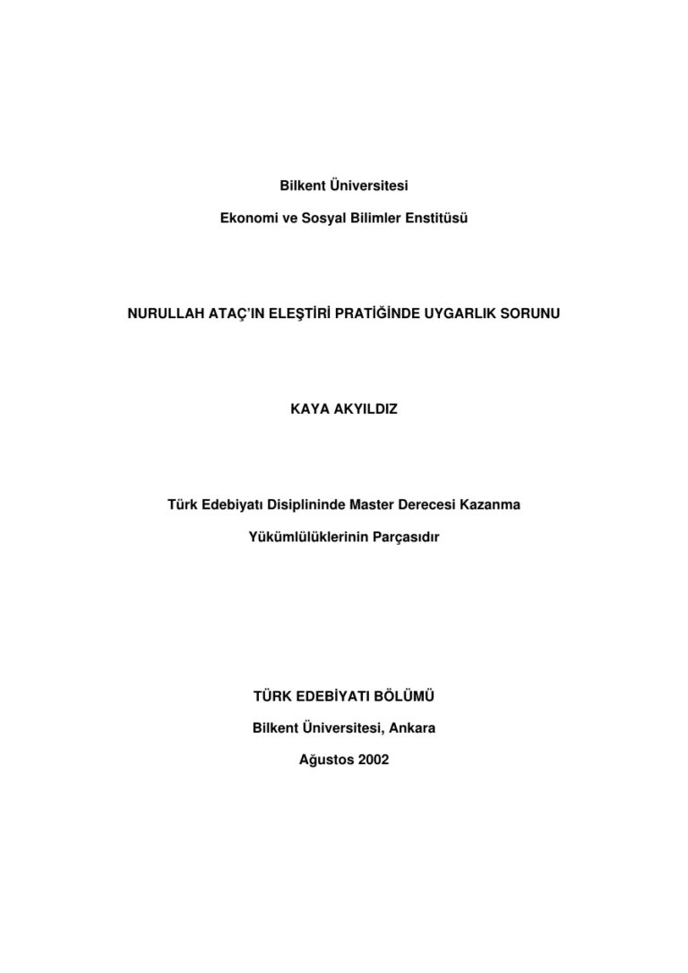 Kaya Akyıldız Nurullah Ataç'ın Eleştiri Pratiğinde Uygarlık Sorunu Kitap Kapağı