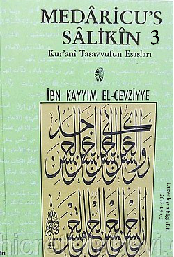 Medâricu’s-Sâlikîn: Kur’ânî Tasavvufun Esasları 3 PDF – İbn Kayyim el-Cevziyye