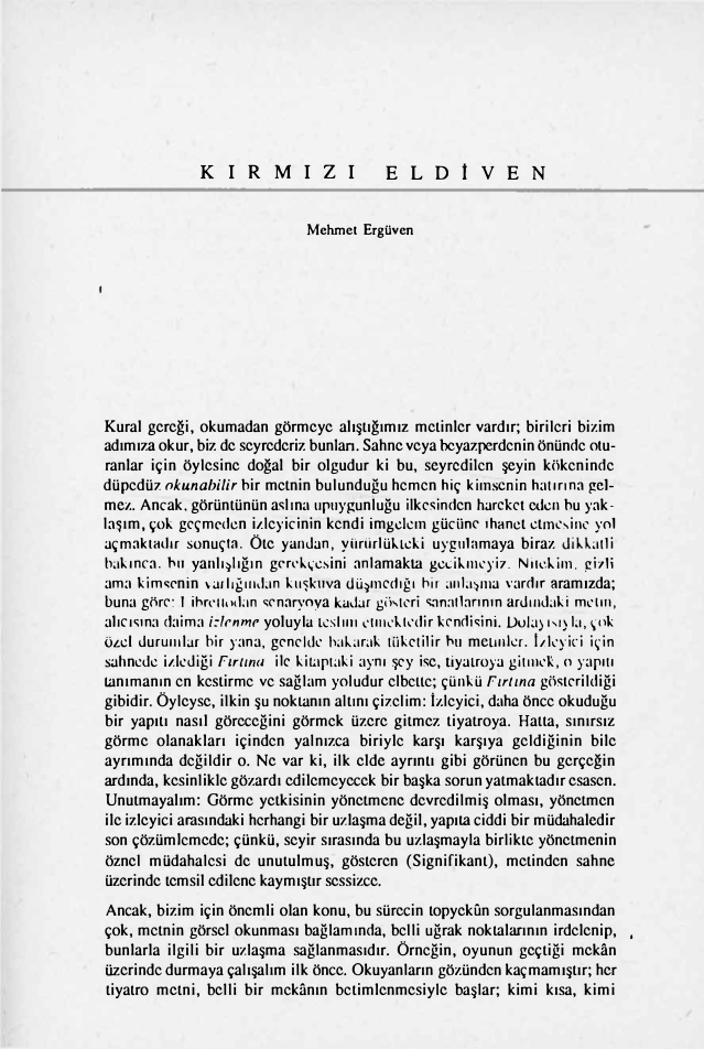Kırmızı Eldiven PDF – Mehmet Ergüven