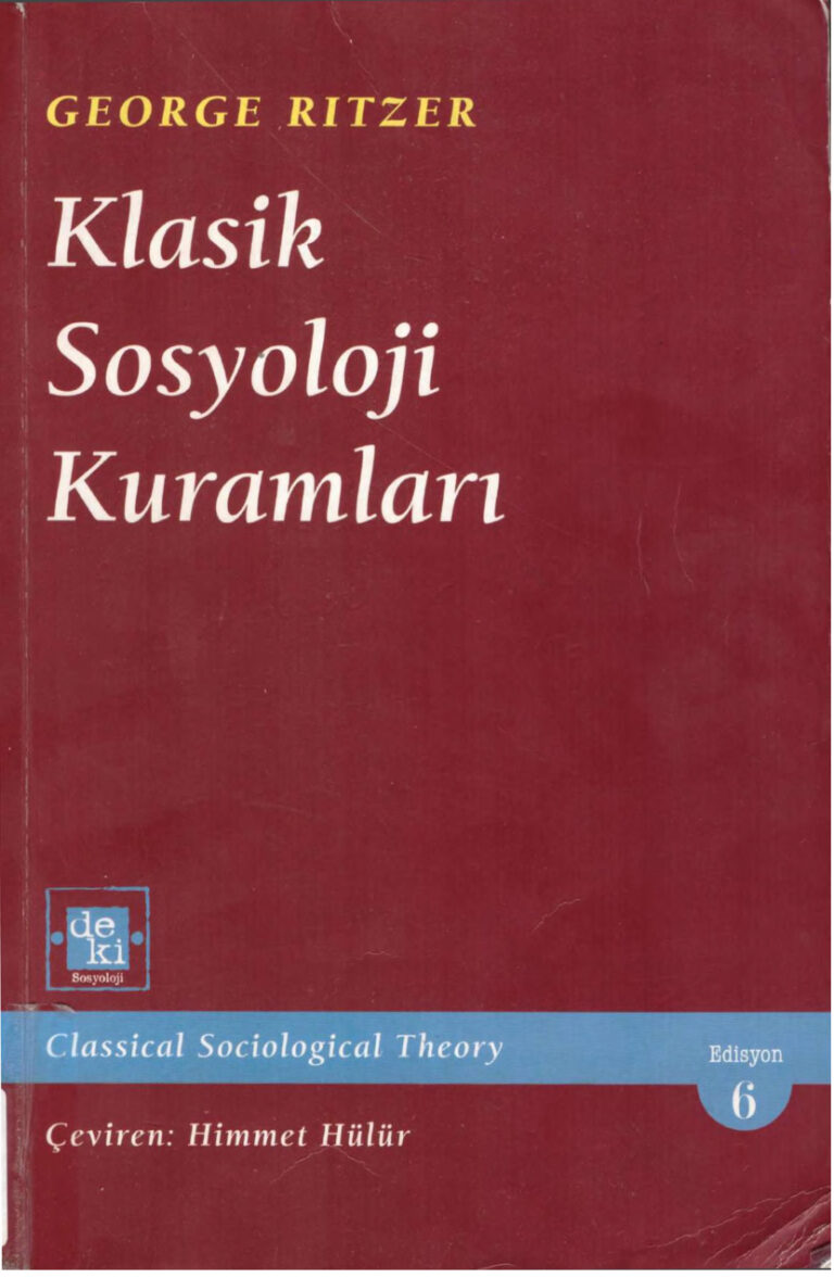 Klasik Sosyoloji Kuramlari George Ritzer Kitap Kapağı