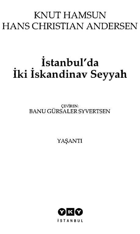 İstanbul’da İki İskandinav Seyyah PDF – Knut Hamsun – Hans Christian Andersen